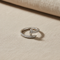 Anillo CLOU clavo cristales pavé plata Yafred
