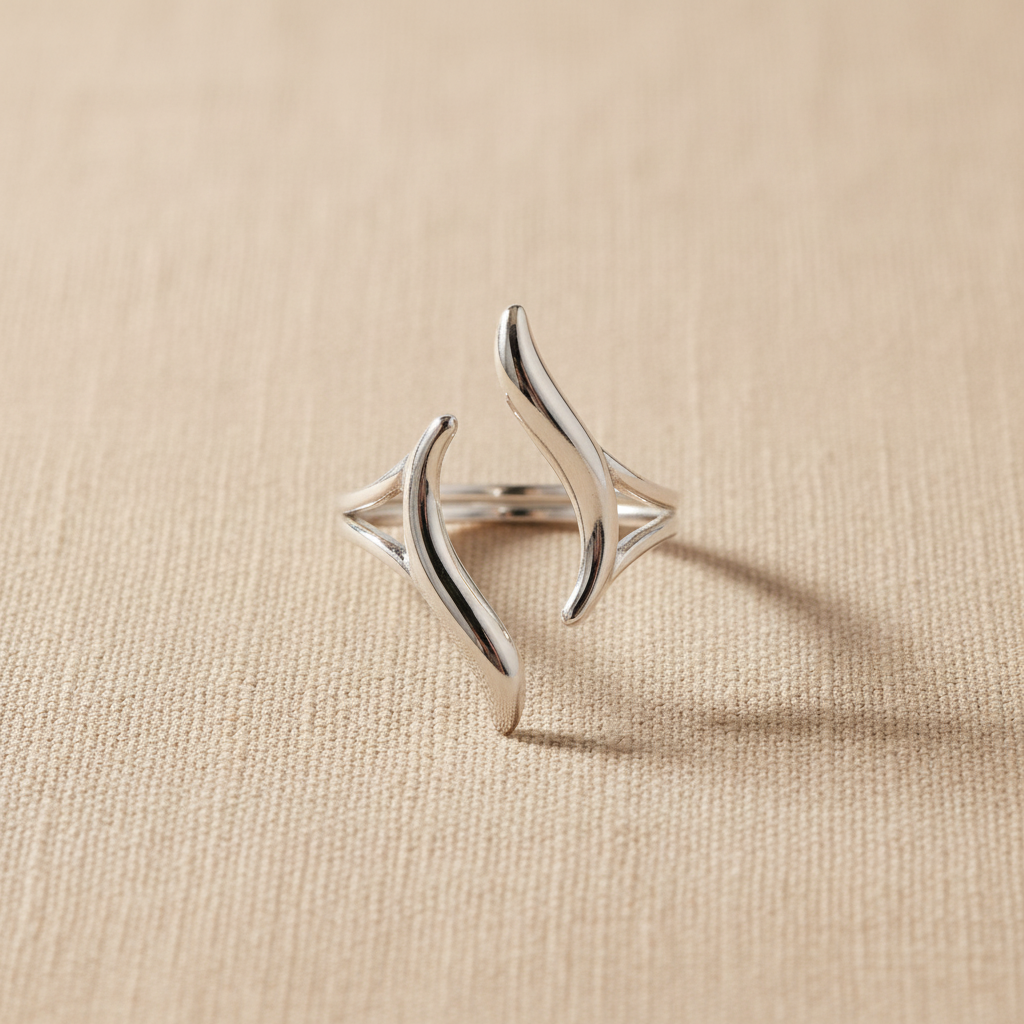 Anillo FLAMME doble llama plateada Yafred