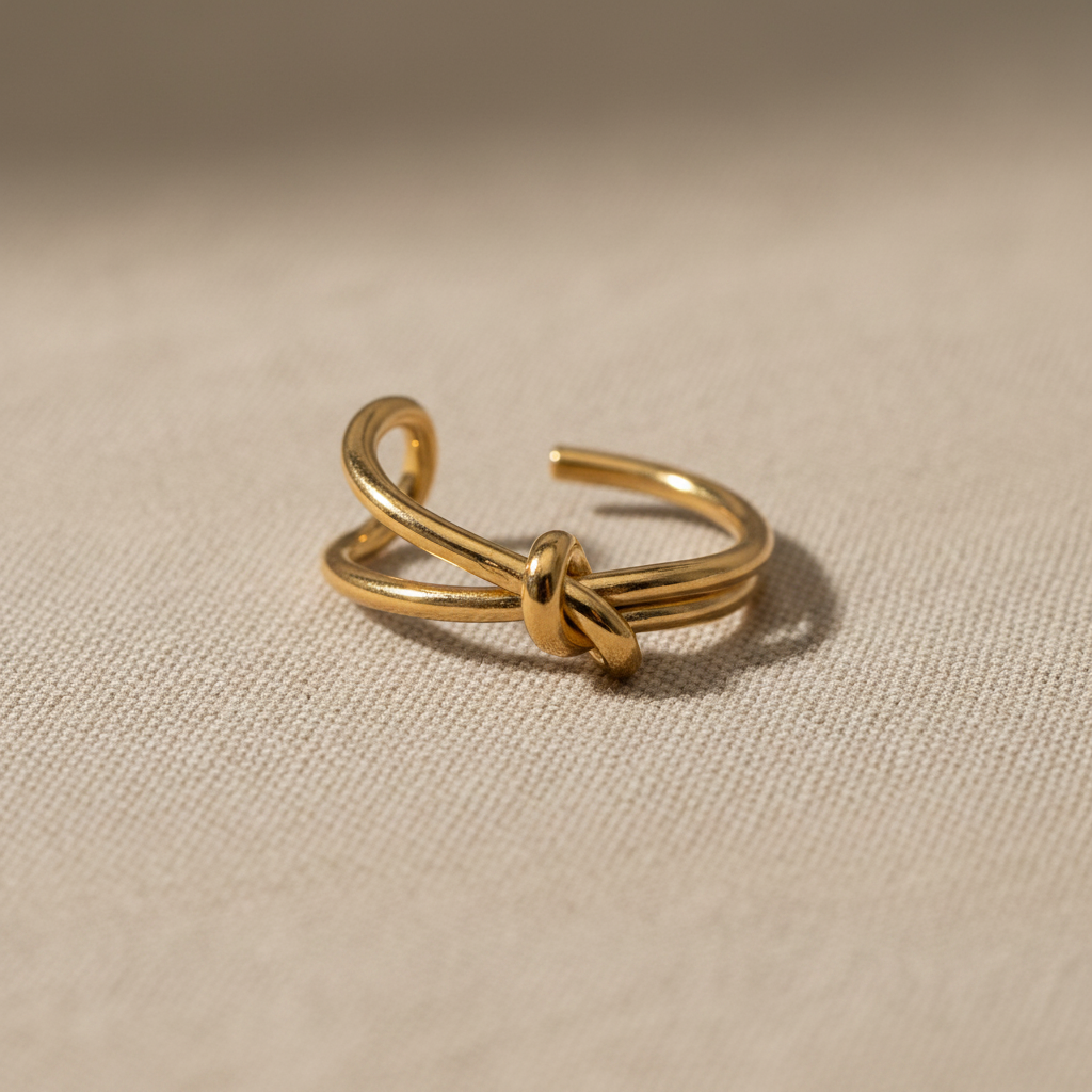 Anillo LIEN nudo dorado Yafred