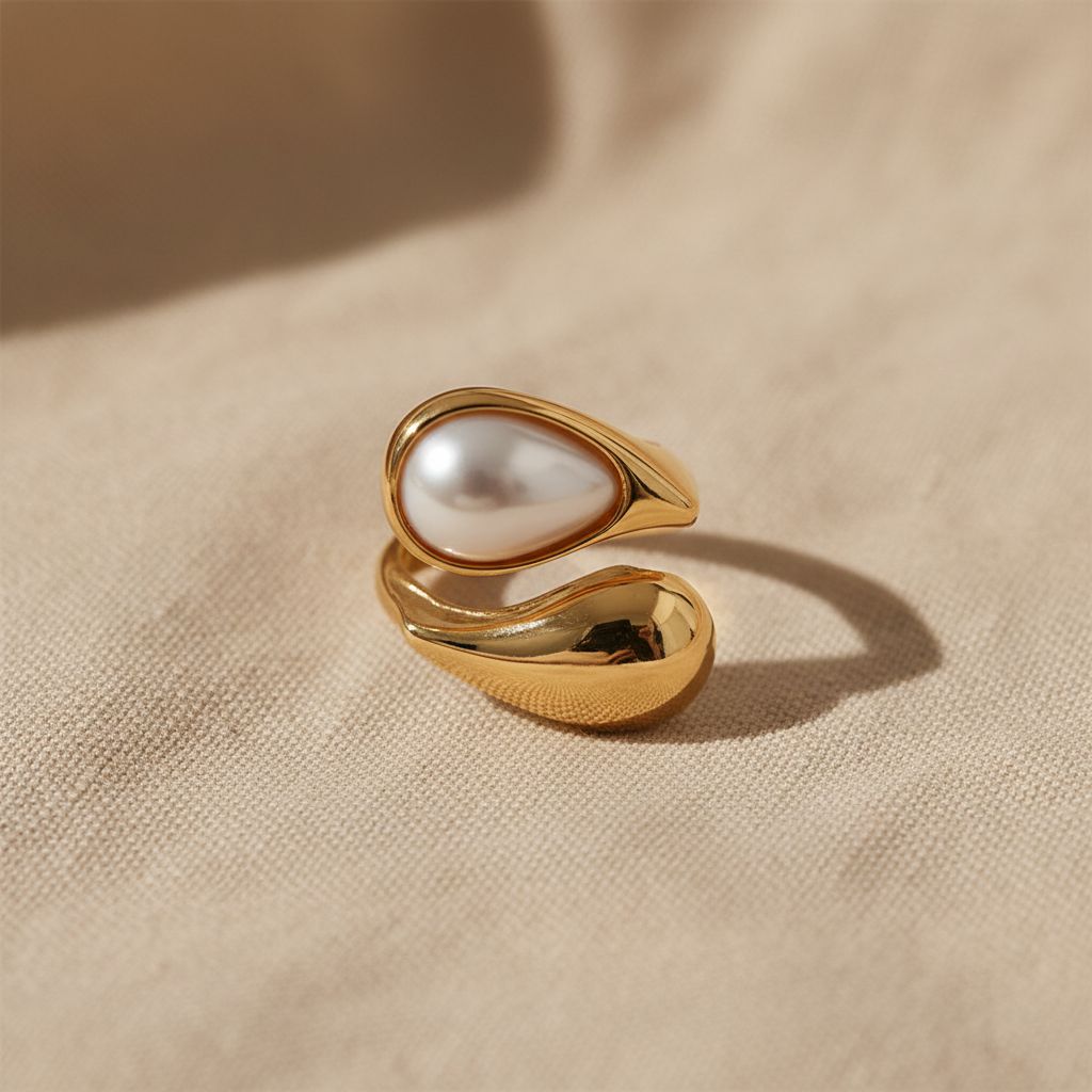 Anillo PERLE perla barroca dorado Yafred