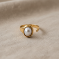Anillo IVOIRE perla oval dorado Yafred