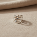 Anillo STRATA triple banda plateada Yafred