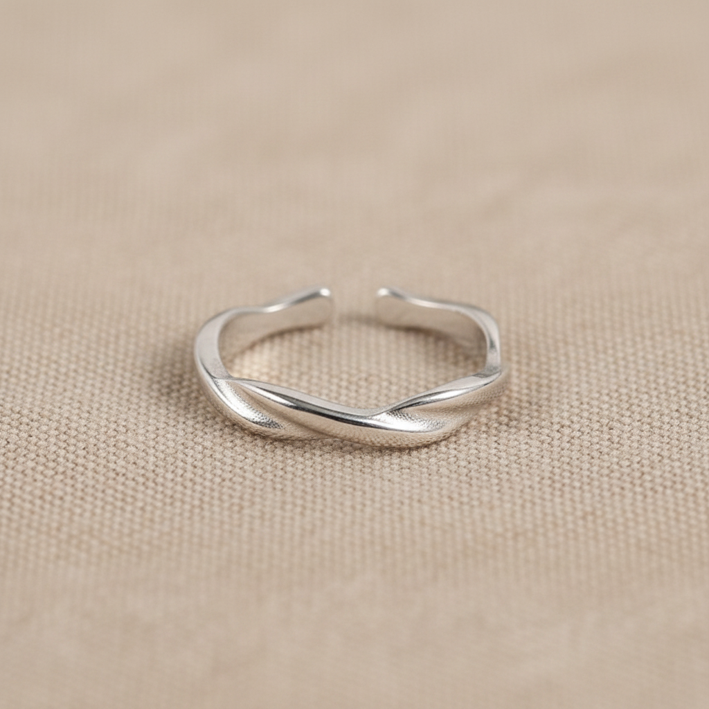 Anillo TRESSE ARGENT trenza plateada Yafred