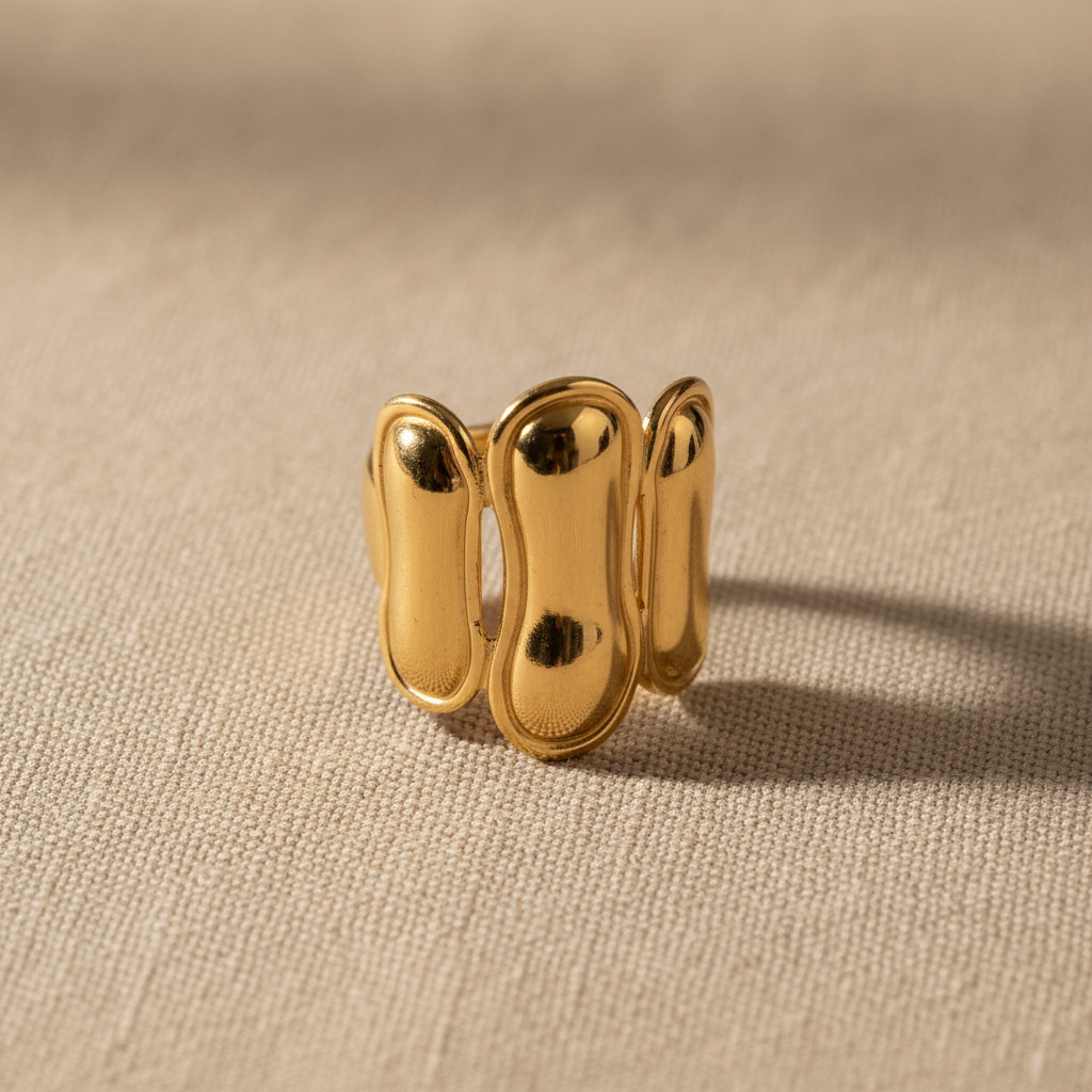 Anillo BOLD triple cápsula dorado Yafred