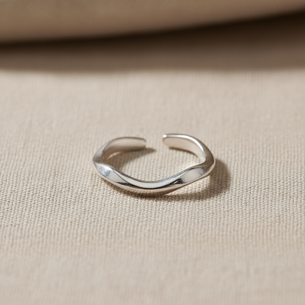 Anillo BIJOU wave plateado Yafred