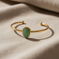 Brazalete JADE aventurina verde dorado Yafred