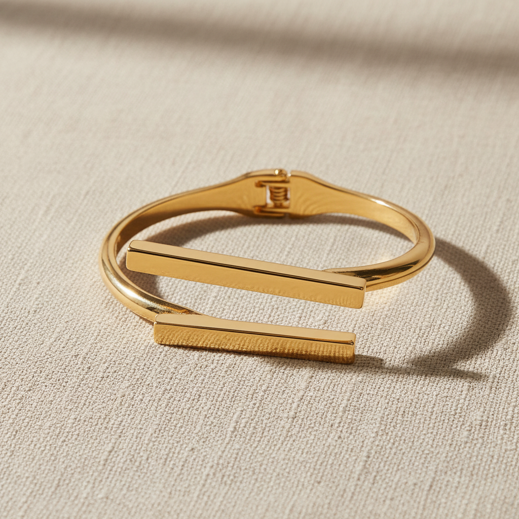 Brazalete BARRE doble barra dorado Yafred