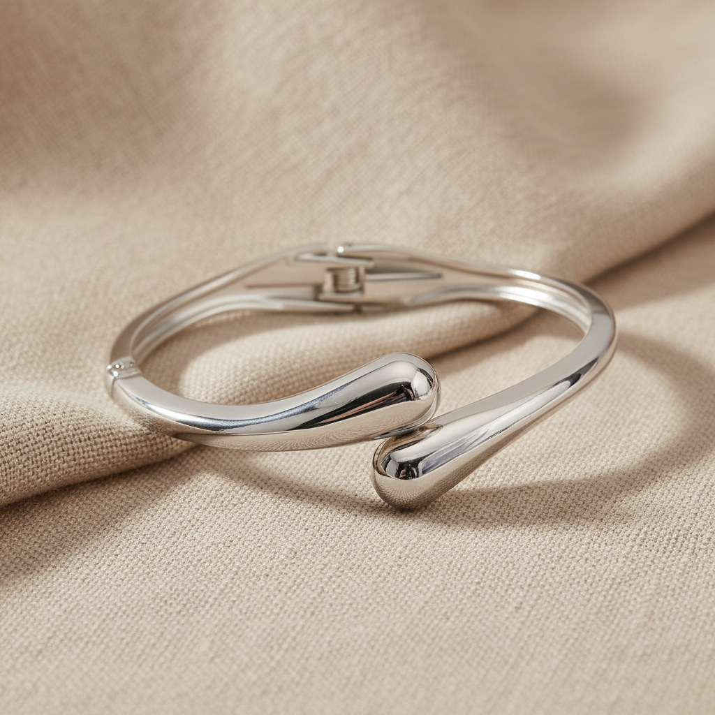 Brazalete GOUTTE gota plateada Yafred