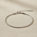 Pulsera GIVRE cadena diamantada plateada Yafred