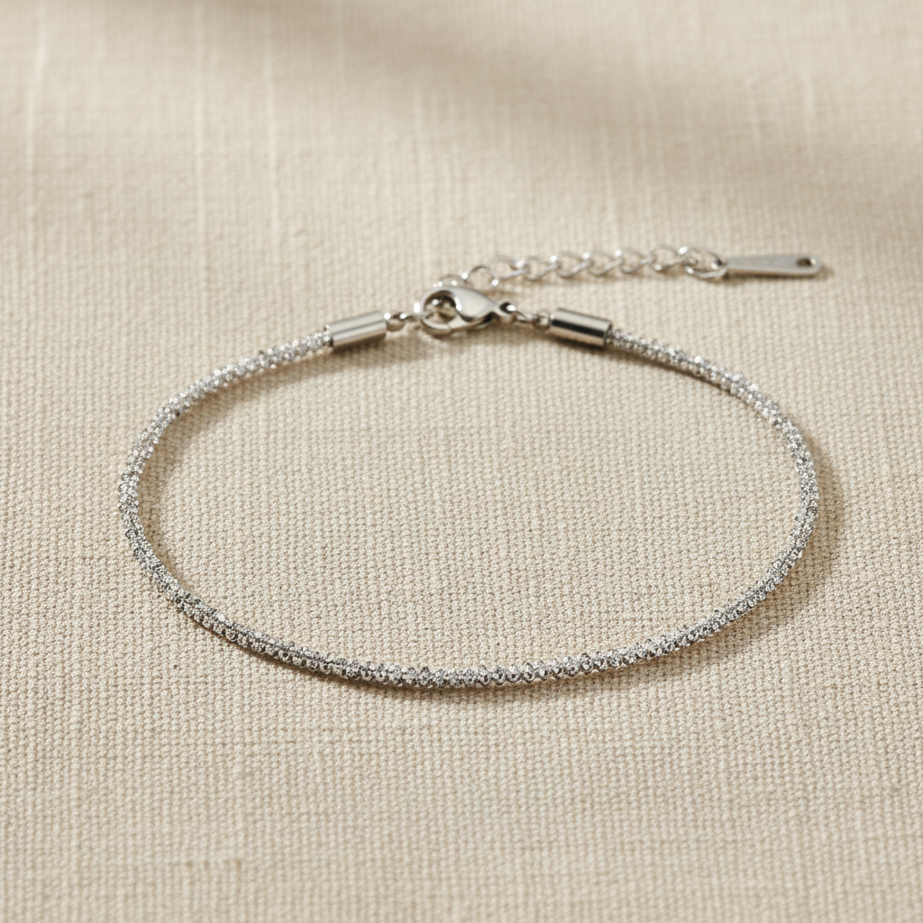 Pulsera GIVRE cadena diamantada plateada Yafred
