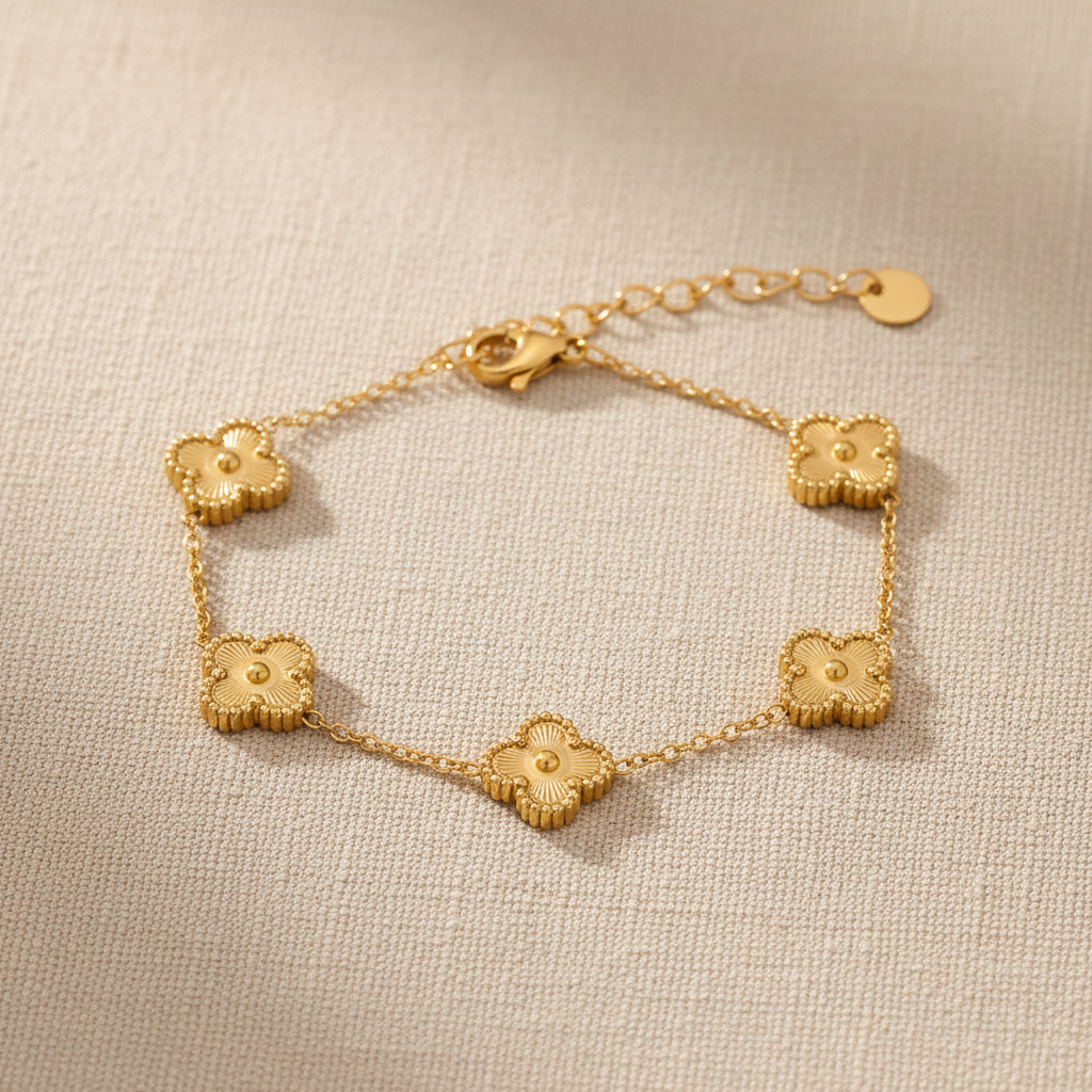 Pulsera TRÈFLE tréboles dorados Yafred